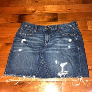 Old Navy Distressed Denim Skirt